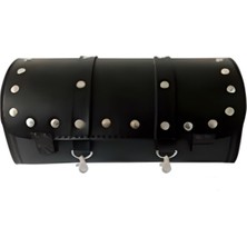 Motoanl Motosiklet Çanta Choper Sosis Model Çanta Siyah Cruiser Motorcu Çantası