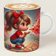 Sevgililer Günü Özel Porselen Kupa | Romantik Sevgiliye Hediye Kupası (Düz)