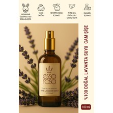 Essa Rosa Lavanta Suyu Cam Şişe 100 ml - Yağı Dengeler - Akne Karşıtı -  Besleyici Etkili - Saç Derisi Bakımı - Stres Giderici - Doğal Tonik