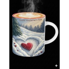 Sevgililer Günü Özel Porselen Kupa | Romantik Sevgiliye Hediye Kupası (Düz)