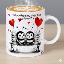 Sevgililer Günü Özel Porselen Kupa | Romantik Sevgiliye Hediye Kupası (Düz)