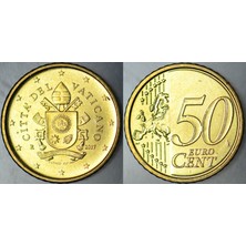 Banknoting Vatikan 50 Euro Cent 2017 Papa Francis Dönemi.