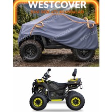 WestCover Yuki Hummer 200 Uyumlu Neon Fitilli Suni Deri Atv Brandası,çadırı