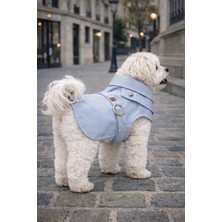 Empati Mavi Suni Deri Köpek Trençkotu 2xl (11-13 kg Arasına Uygun)