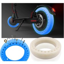 Feyza Design Mavi Floresan Lastik, M365/PRO Elektrikli Scooter Için Dayanıklı ve Şık