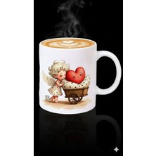 Sevgililer Günü Özel Porselen Kupa | Romantik Sevgiliye Hediye Kupası (Düz)