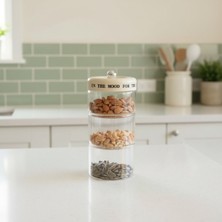 Mood 3 Katlı Krem Cam Çerezlik