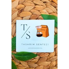 Tasarım Sentezi Rozet Metal Broş Coffee Filtre Kahve Chemex Barista Yaka Çanta Kıyafet Şapka Aksesuar