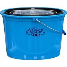 Oval Süzgeçli Balıkçı Kovası - 8 Lt - Mavi - Albastar