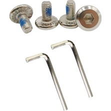 Feyza Design 4’lü Alyan Başlı Alüminyum Paten Vidası ve 2’li Anahtar Seti