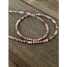 Aida Jewelss 14 Ayar Altın Dorika Detaylı Doğal Pembe Opal Taşlı Zarif Altın Kolye