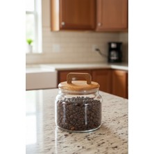 Wooden Akasya Kapaklı Vakumlu Kavanoz (Küyük Boy) 800 ml