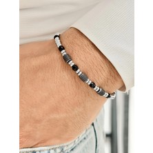 Ferro Gümüş ve Siyah Çelik Erkek Bileklik FRJ10129A-J 2 Yıl Garantili Hediye Paketli