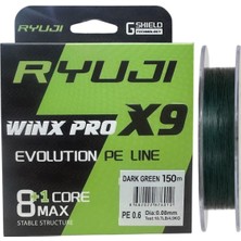 Ryuji Winx Pro X9 150MT 0.08MM Ip Misina Koyu Yeşil