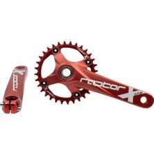 Bike Sky Raptor 32T Kırmızı Tekli Aynakol – Mtb Dağ Bisikleti Krank, Alüminyum,