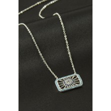 Osense Çerçeve Nazar Zirkon Taşlı Kolye