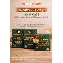 Bizim Hekim Işkın Çayı 2 Kutu + 1 Kutu Hediye, 2g x 60 Süzen Poşet Bitki Çayı
