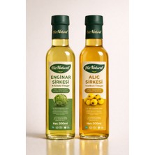 His Naturel Organik Yıllanmış Enginar ve Alıç Sirkesi Doğal Fermantasyon 2'li Set 500 Ml.