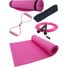 PremiumPort Pilates Seti: Minder, Göğüs Lastiği, Squat Band ve Atlama Ipi Paketi