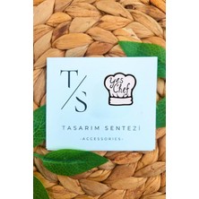 Tasarım Sentezi Rozet Metal Broş Yes Chef Aşcı Şef Şapkası Otel Restaurant Mutfak Kıyafet Takı Aksesuar Çanta Hediye