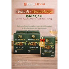 Bizim Hekim Işkın Çayı 4 Kutu + 1 Kutu Hediye, 2g x 60 Süzen Poşet Bitki Çayı