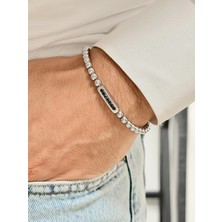 Ferro Gümüş Çelik Erkek Bileklik FRJ10132A-A 2 Yıl Garantili Hediye Paketli