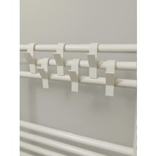 Aspata Store Buğz Eco Lounge Havlupan Askısı 6'lı Set – Kaydırmaz Pratik Banyo Havlu Askılığı 10 cm