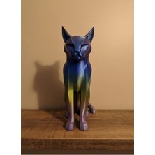 Aspata Store Buğz Koyu Rainbow Kedi Biblo Modern Salon ve Raf Dekoru