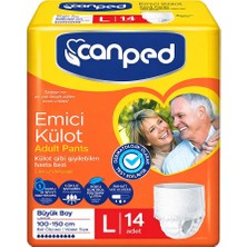 Canped Emici Külot Büyük L (Large) 14 Adet Hasta Bezi 110-150 cm
