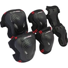 Feyza Design Çocuk Scooter & Paten Koruma Seti, Kaliteli Dizlik ve Dirseklik (Kırmızı)