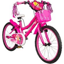 PremiumPort 20 Jant Çocuk Bisikleti Pembe, Çamurluk ve Sepetli, Şık ve Dayanıklı