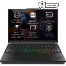 Lenovo Thinkpad P16 Gen 3 21RQ000JTX Intel Core Ultra 9 275HX 64GB 1tb SSD 12GB Gddr7 Nvıdıa Rtx Pro 3000 Blackwell Generation 16" Wuxga  Windows 11 Pro Machine Learning Aı Taşınabilir Iş Istasyonu