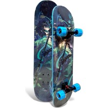 PremiumPort Işıklı Silikon Teker Profesyonel Zımparalı Holigram Kaykay