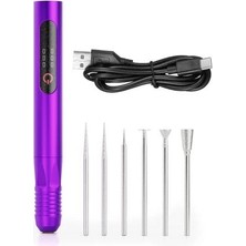 Kızılelma Teknik Lanrui F2 Çok Fonksiyonlu Elektrikli Mikro Taşlama Kalemi, 5 Adet Taşlama Başlığı ile Birlikte