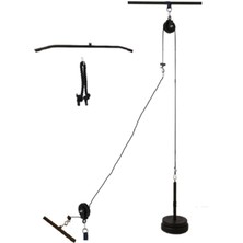 PremiumPort Çift Makara Fitness Seti, Pushdown Triceps, Biceps, Lat Pulldown, Güçlendirme