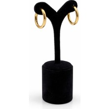 Pangu Altın Renk Klasik Halka Çelik Küpe