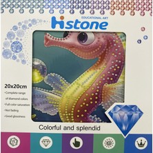 Elegantshop 5d Yapışan Boncuk Goblen Mozaik Tablo Pano 20*20 cm Deniz Atı