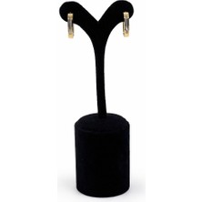 Pangu Altın Renk Sedefli Dikdörtgen Mini Halka Çelik Kadın Küpe