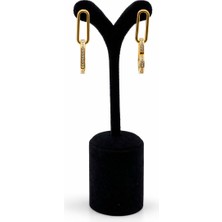 Pangu Zirkon Taşlı Çelik Küpe