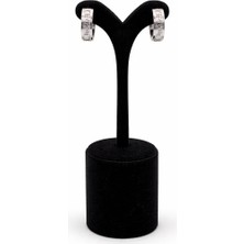 Pangu Grek (Greek) Desen Detaylı Gümüş Renk Çelik Halka Küpe