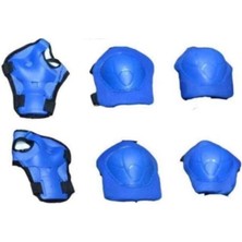 Feyza Design Çocuk Koruyucu Seti 6 Parça Mavi Dizlik Dirseklik Bileklik Güvenlik