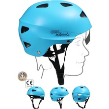 Feyza Design Mavi Erkek Çocuk Spor Kaskı, Kaykay, Bisiklet, Scooter ve Paten Için