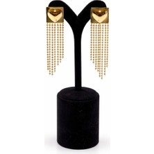 Pangu Kalp Detaylı Çelik Küpe