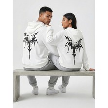 Nevermind Unisex Oversize Hoodie Grafik Sembol Baskılı