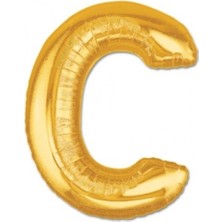 VeraGlobe Buğz Altın Sarısı Folyo Harf Balon 1 Metre