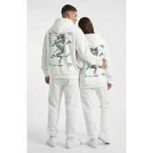 Nevermind Unisex Oversize Hoodie Detaylı Grafik Figür Baskılı