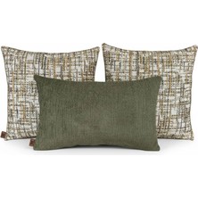 Elanora Home Dekoratif Kırlent Kılıfı,yüksek Kaliteli Dokuma Kumaş,leke Tutmaz,3’lü Set