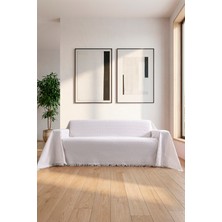 Rell Home Pamuklu Koltuk Örtüsü Saçaklı|çok Amaçlı Örtü|koltuk Şalı|kolları Kapatan|battal Boy