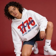 Dune 1776 America Freedom Oversize Pamuk 3 Iplik Şardonlu Kapüşonlu Sweatshirt