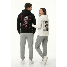 Nevermind Unisex Oversize Hoodie Detaylı Grafik Figür Baskılı